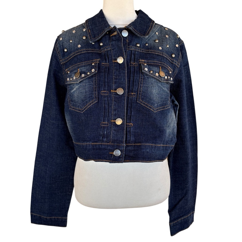 Roommates California Jean Jacket with Rhinestones Size XL Womens
